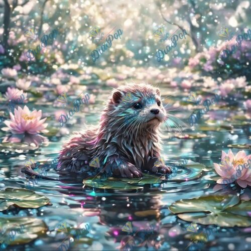 Tiki Diamonds - Otter im Spiegel des Lotuslichts