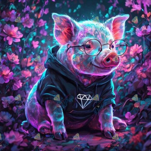 Tiki Diamonds - Diamantschwein im Neonblütenlicht