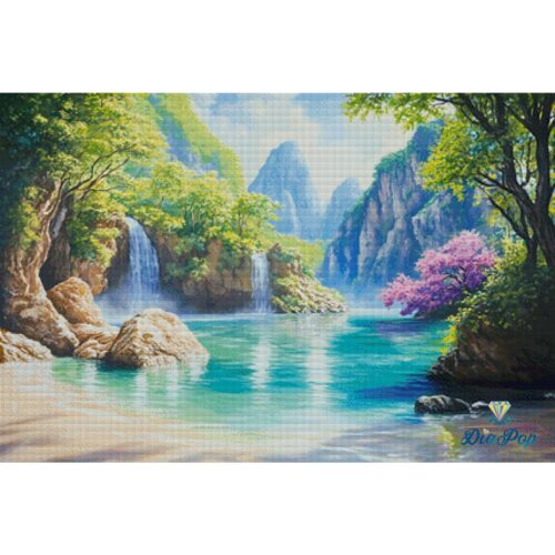 Großes Diamond Painting Südseetraum mit vielen Farben