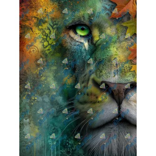 Diamond Painting _sweet_loco_ai - Emerald King – Blick der Wildnis