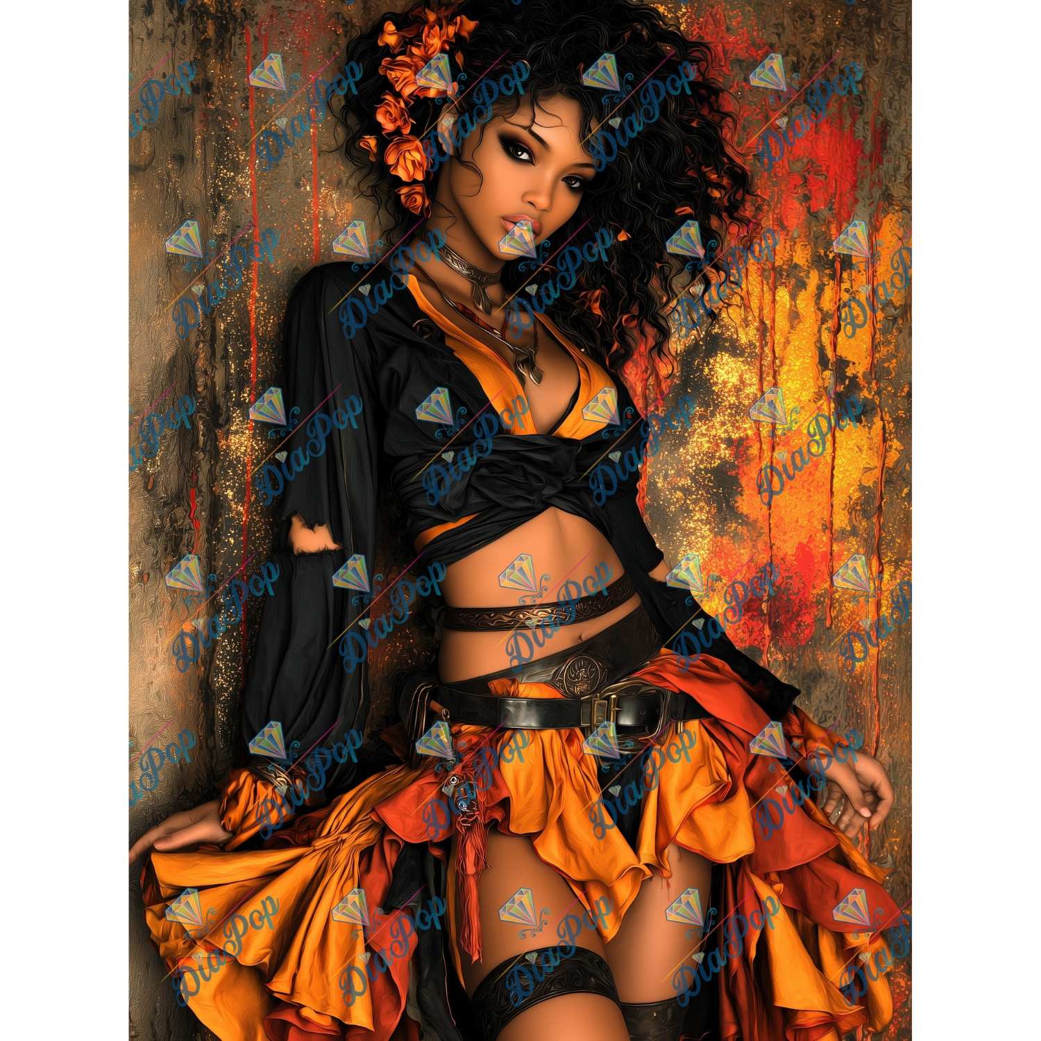 Diamond Painting _sweet_loco_ai - Flamenco Fire