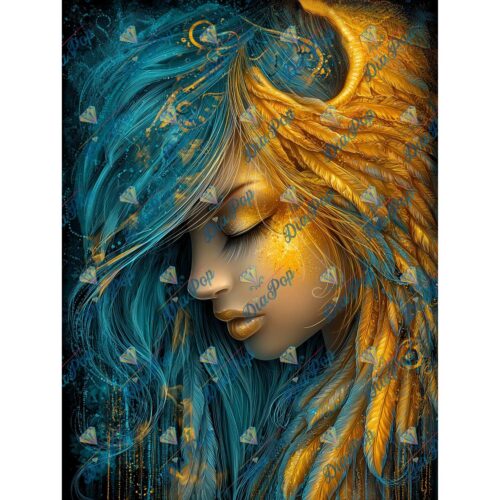 Diamond Painting _sweet_loco_ai - Golden Serenity – Seele aus Licht