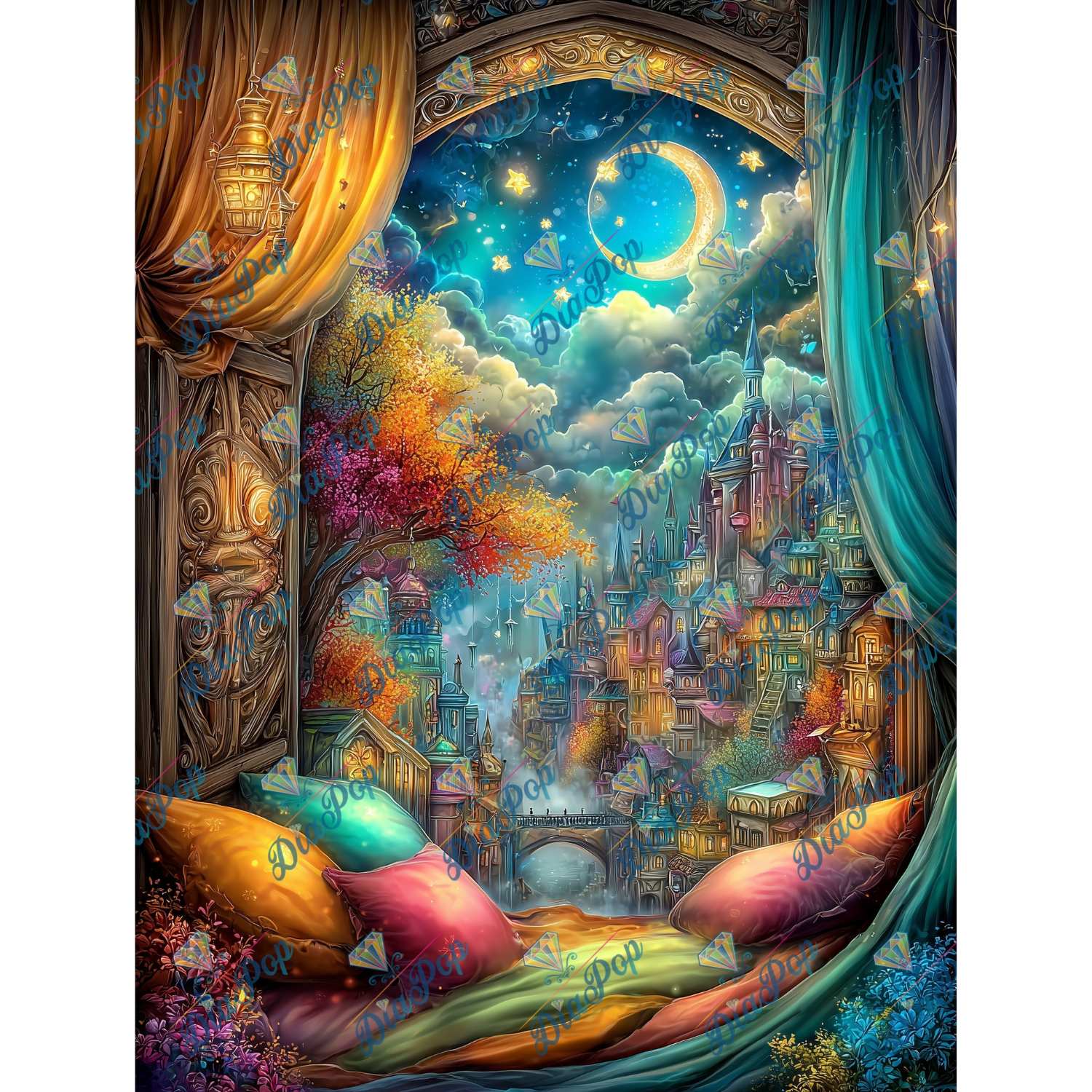 Diamond Painting _sweet_loco_ai - Magisches Fenster zur Mondstadt