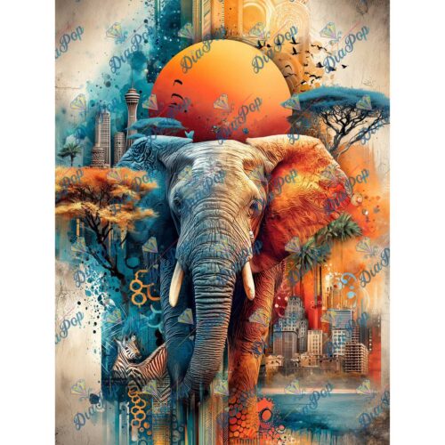 Diamond Painting sweet loco ai Urban Safari Elefant
