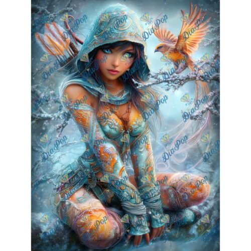 Diamond Painting _sweet_loco_ai - Winterhüterin – Die Seele des Phönix