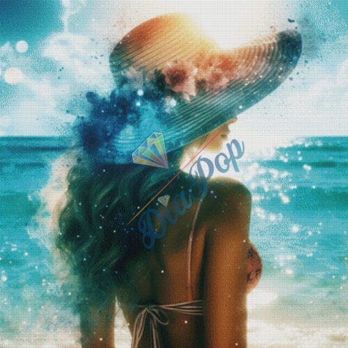 Diamant Painting XXL Misses-x - Sommerträume am Meer– detailreiches Fantasy Bild mit vielen Farben