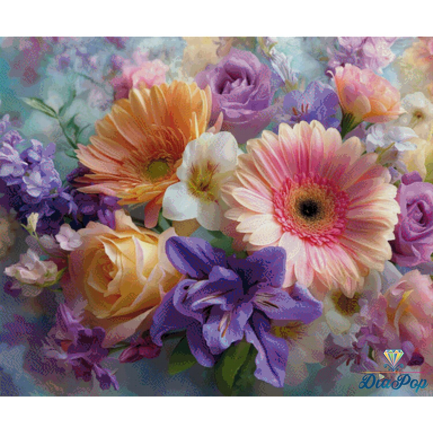 Großes Diamond Painting Spring Bouquet mit vielen Farben