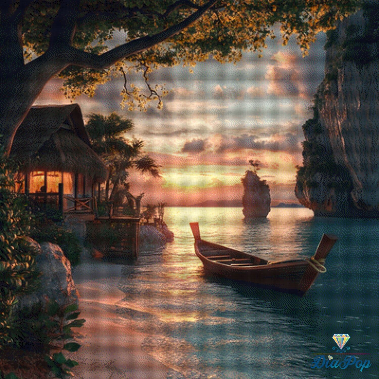 Großes Diamond Painting Thai Dream mit vielen Farben