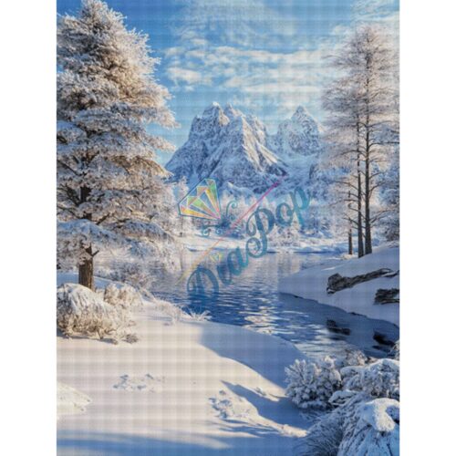 Diamond Painting XXL - Radio Painter Susi - Winter Berglandschaft - 100x133cm - 124 Farben