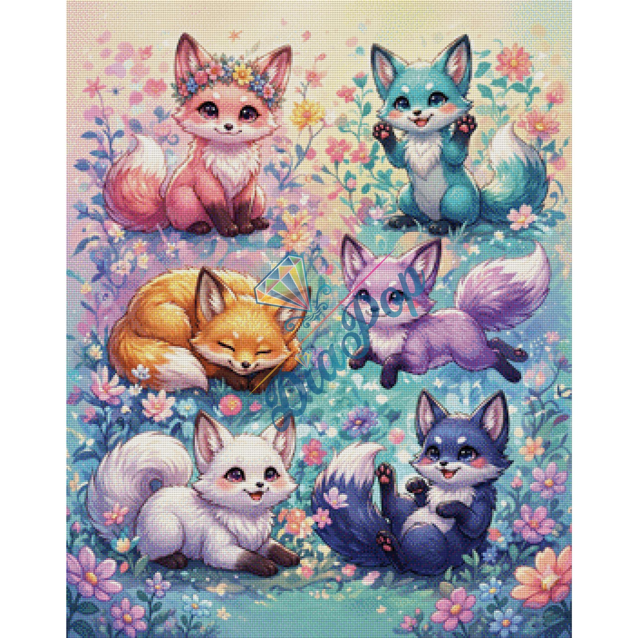 Diamond Painting - Tiki Diamonds - Puff Paws - 70x88cm - 205 Farben