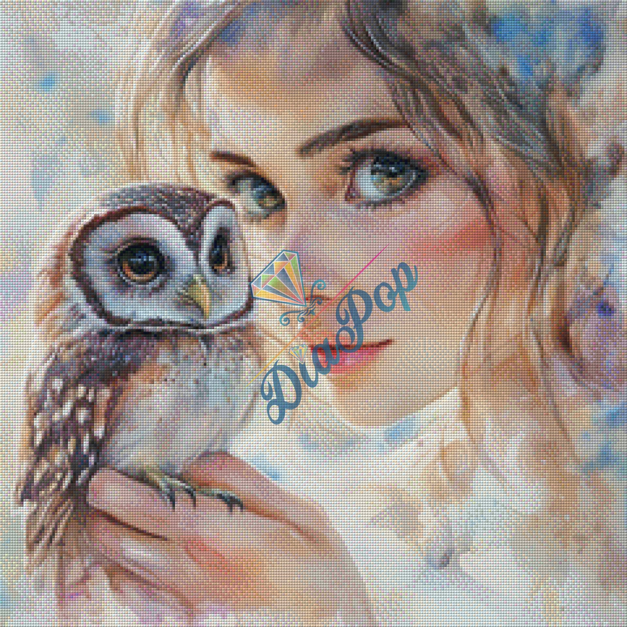 Diamond Painting - Elly A.I. - Die Wächterin der Weisheit - 60x60cm - 148 Farben