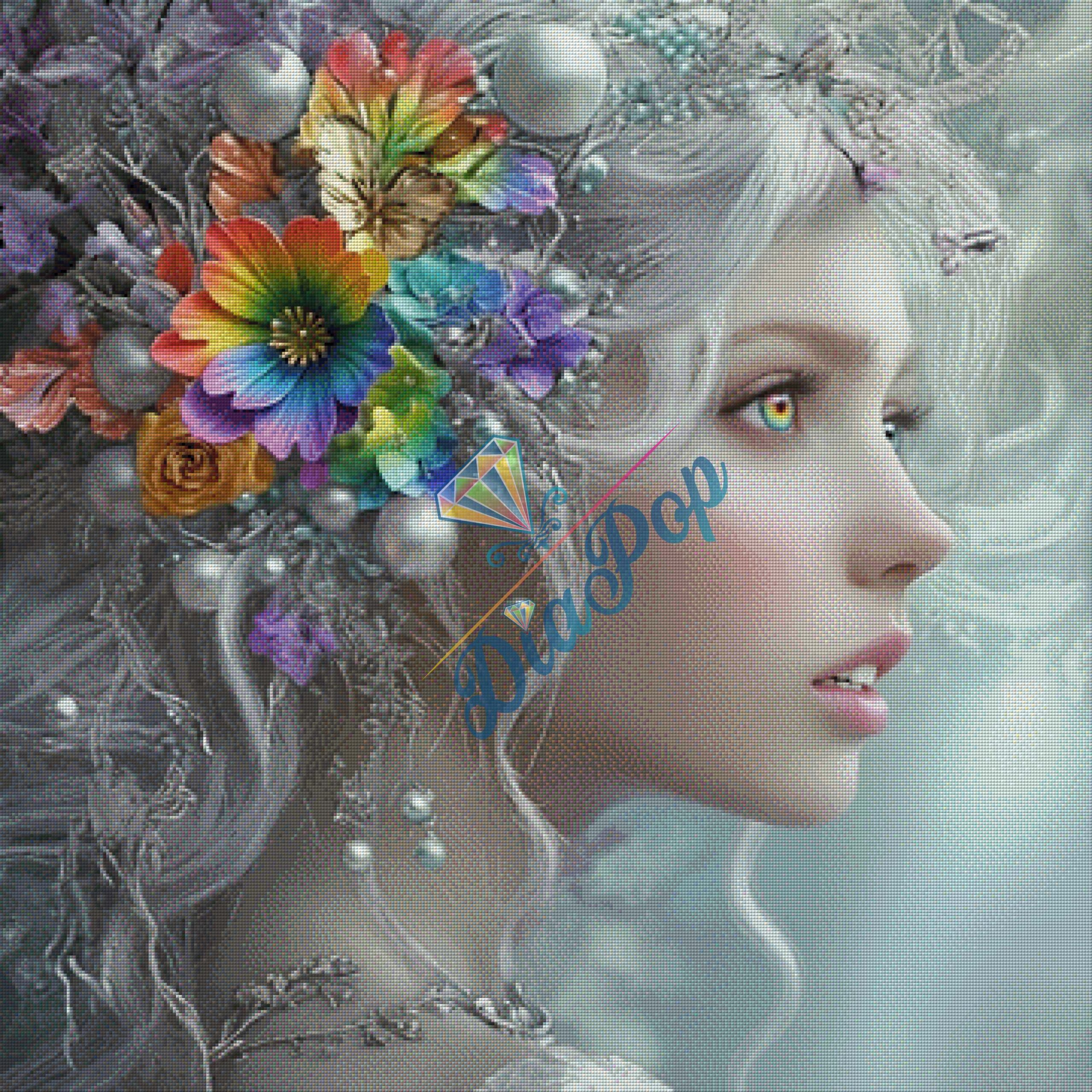 Diamond Painting - Radio Painter Susi - Farb-Akzente - 90x90cm - 298 Farben