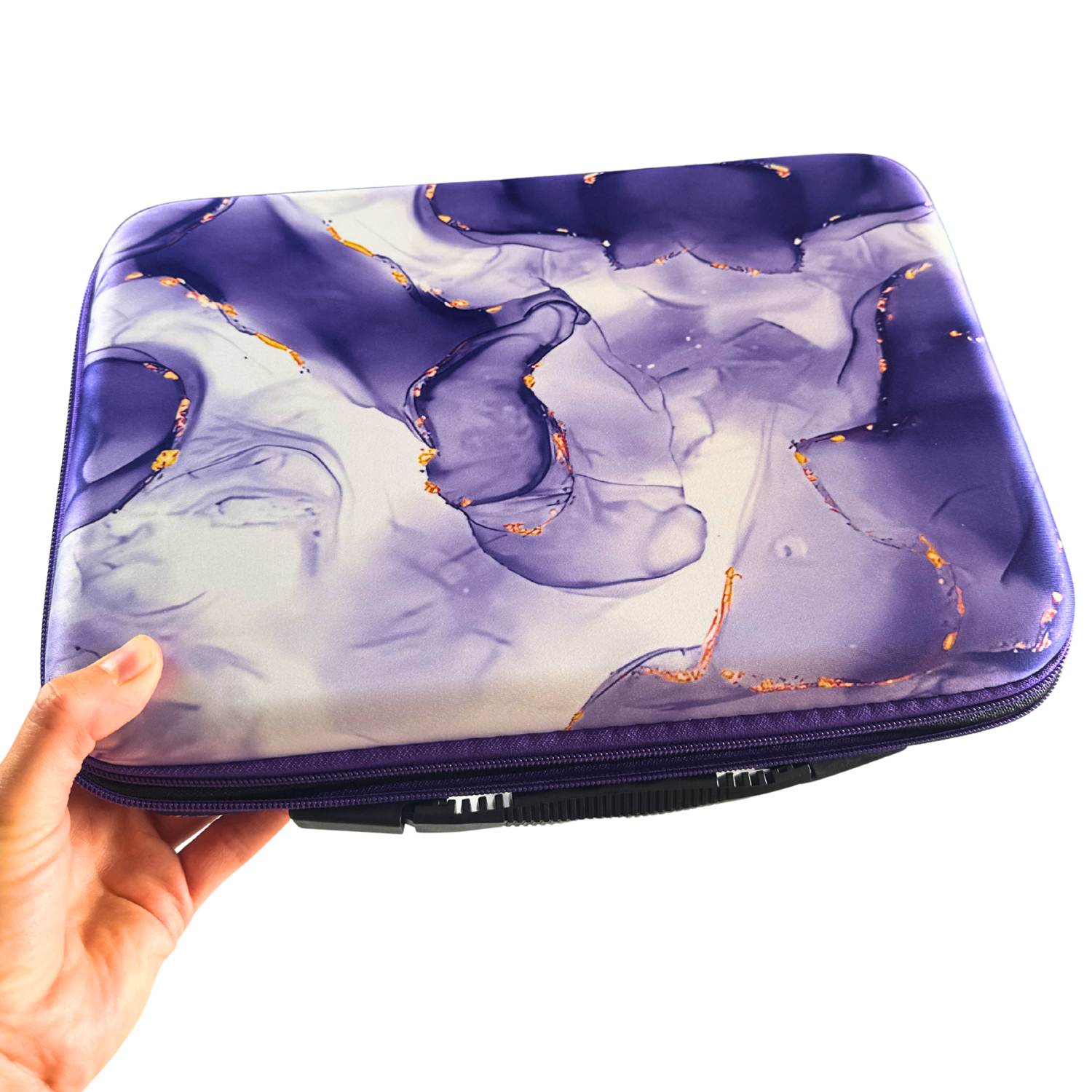 Diamond Painting Steinchenkoffer Purple Marble – 60 Dosen Aufbewahrungskoffer