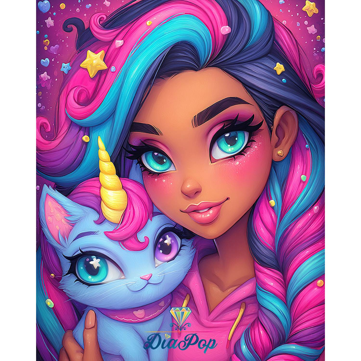 Amaris - Jasmine&Luna - 40x50cm - Eckige Harzsteine