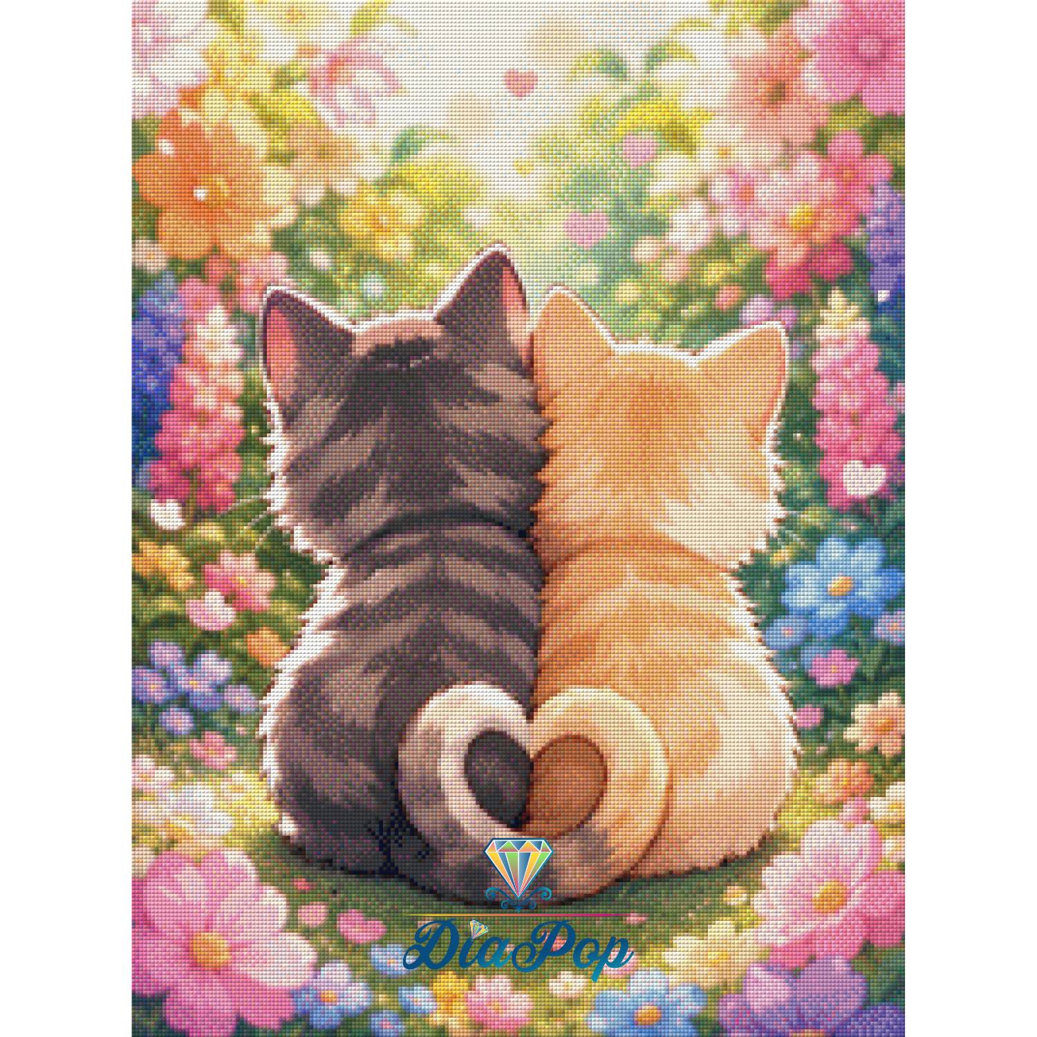 Diamond Painting - Tiki Diamonds - Für immer zusammen - 50x67cm - 271 Farben