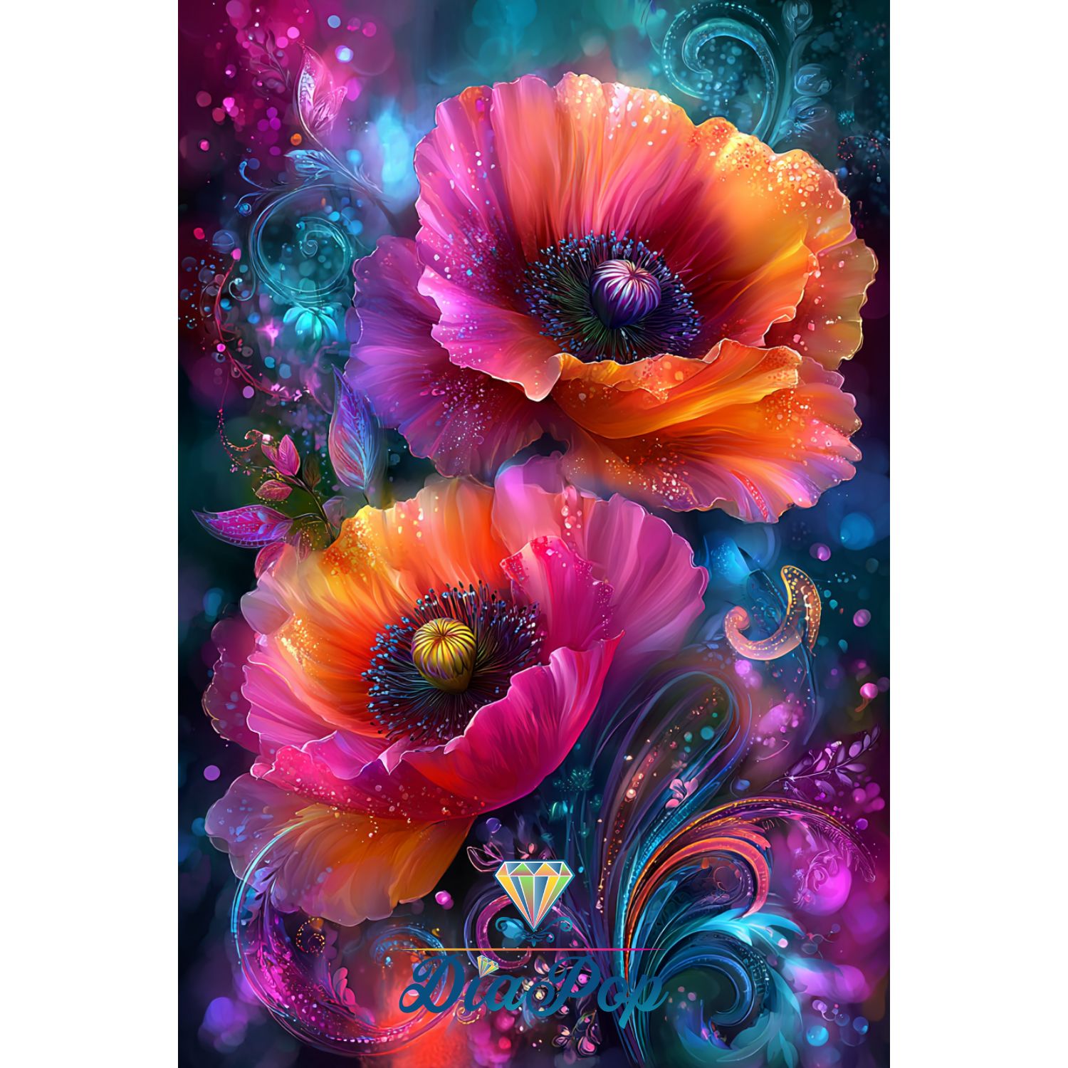 Elly A.I - Leuchtende Mohnblüten