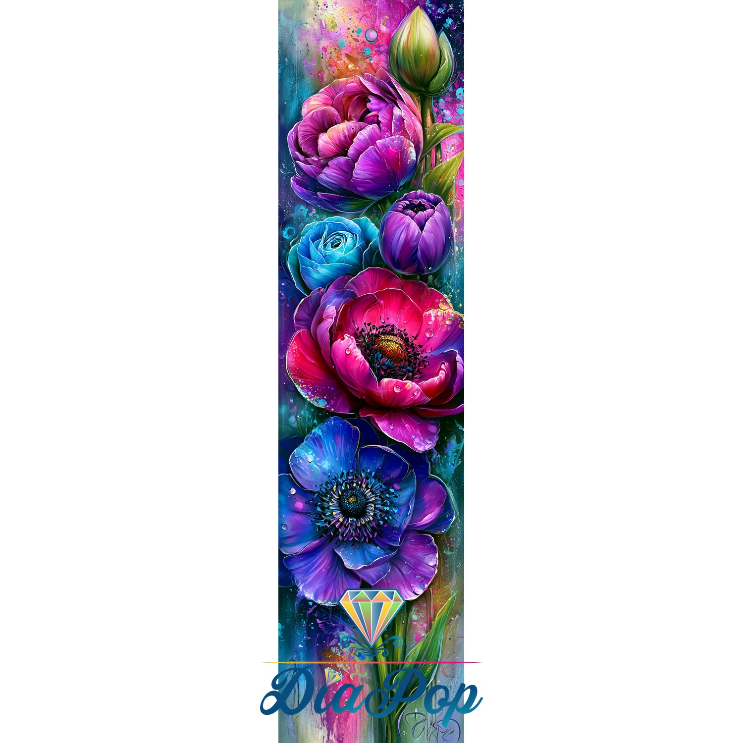Elly A.I - Leuchtende Regenbogenblüten