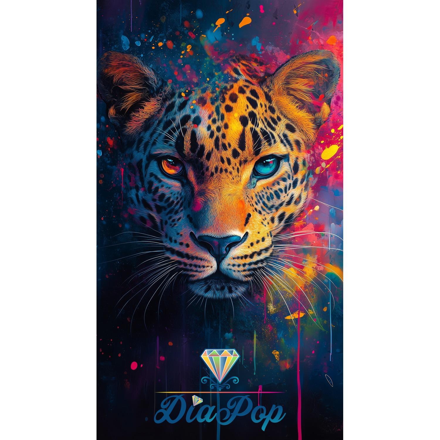 DIAPOP ai - Leopard im Farbenrausch