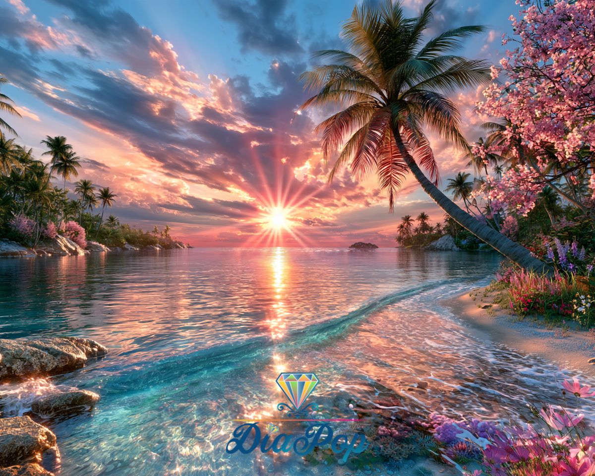Diamond Painting - Paradiesisches Sonnenfunkeln - Elly a.i.