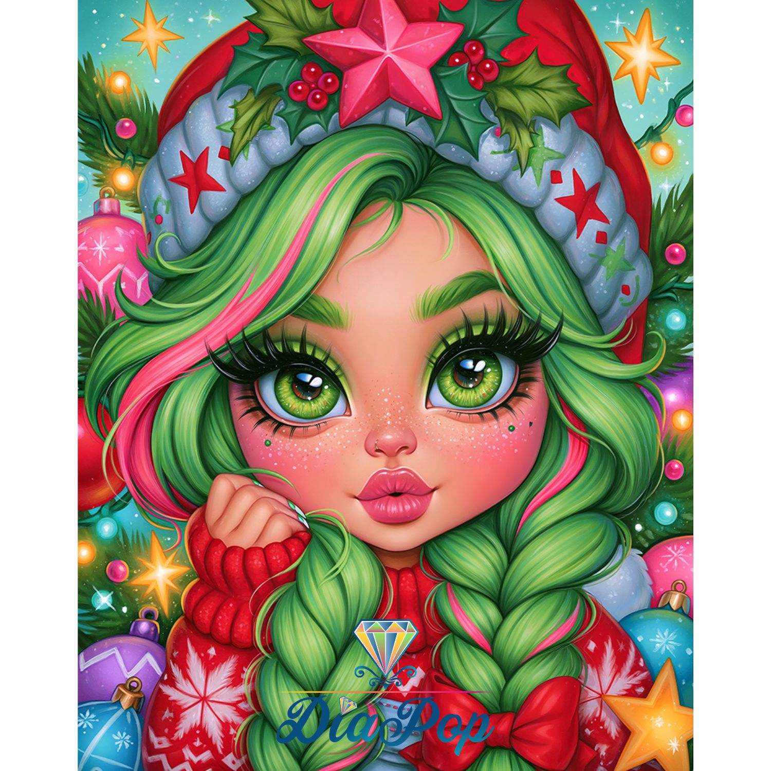 Vorbestellung - Amaris - Numixie Peppermint Pixie - 40x50cm - Eckige Harzsteine