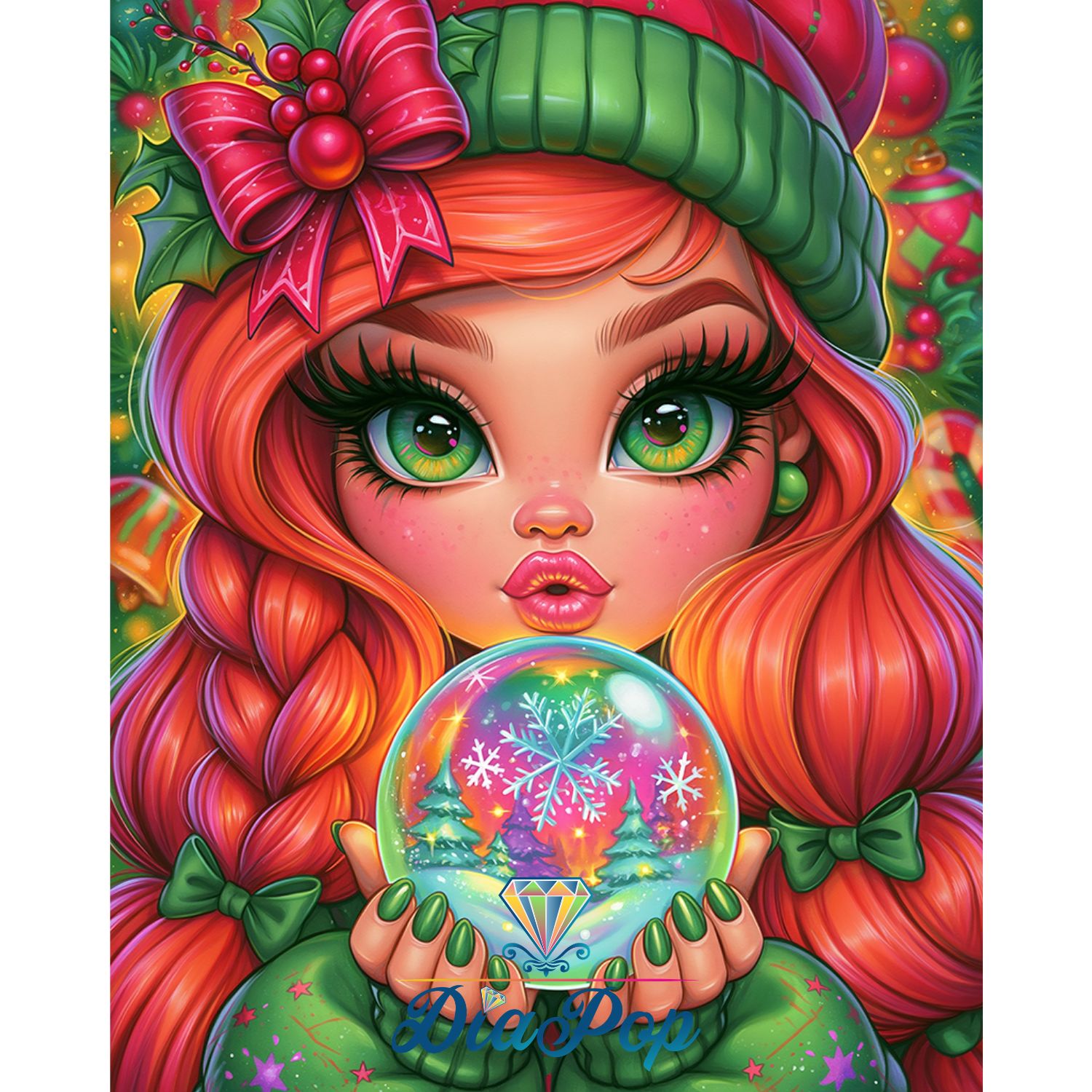 Vorbestellung - Amaris - Numixie Snowglobe Dreams - 40x50cm - Eckige Harzsteine