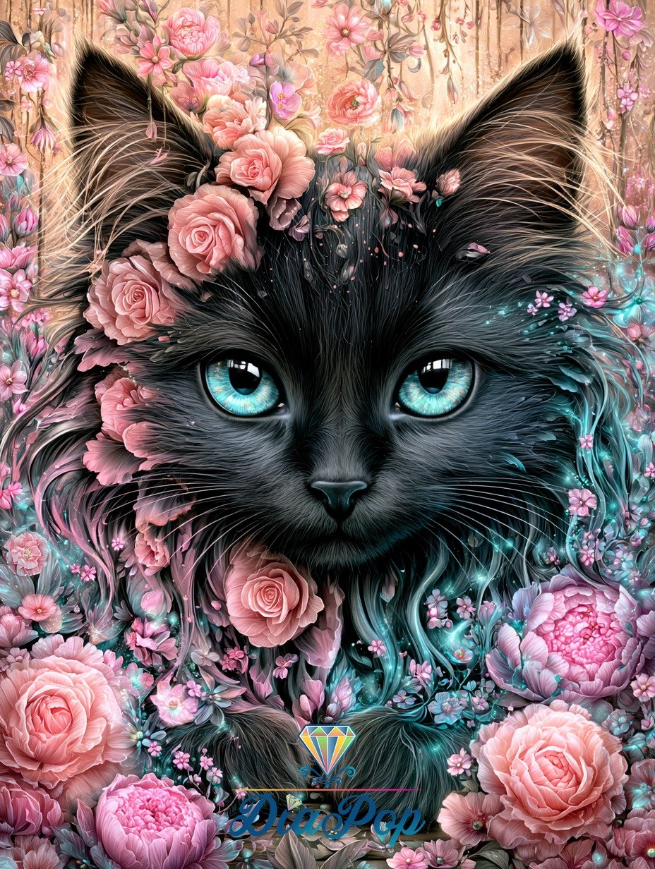 Diamond Painting - Elly_A.I - Azuraugen im Rosentraum [Digital]