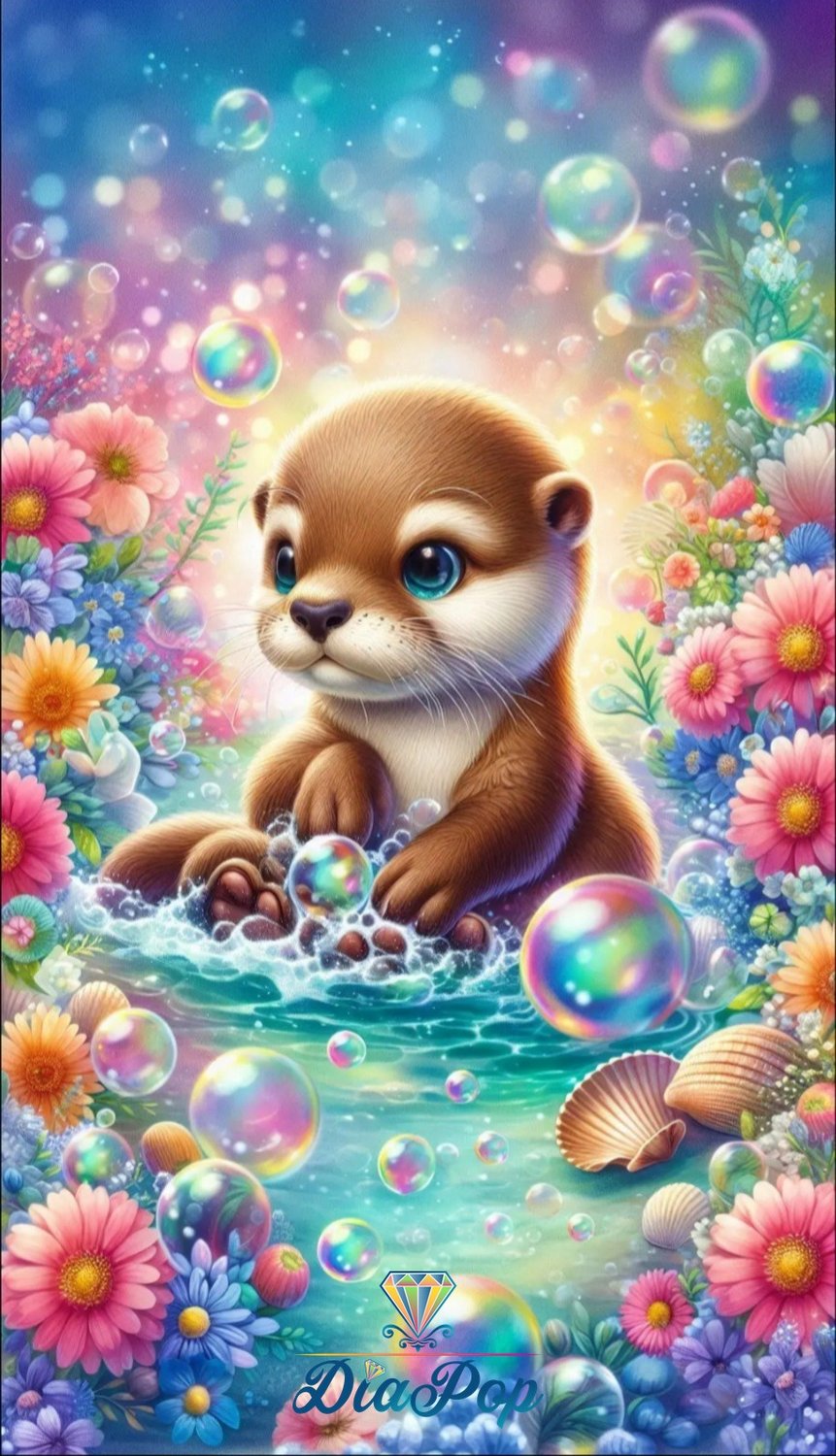 Diamond Painting - Tinkerangie - Otterzauber im Blütenmeer [Digital]