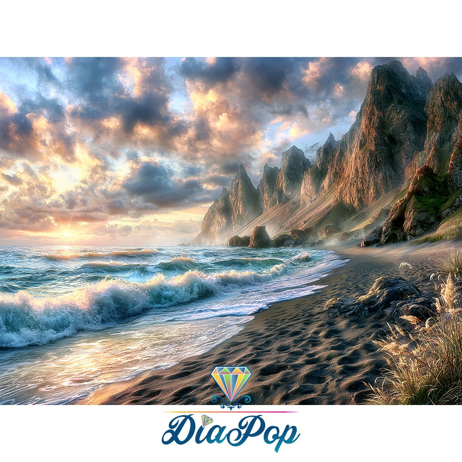 Diamond Painting - Elly_A.I - Wo Wellen Berge küssen [Digital]