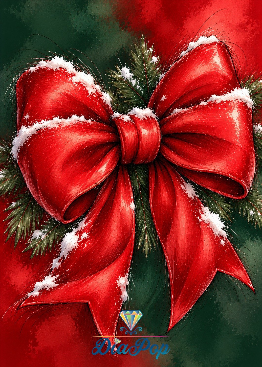 Diamond Painting - Tiki Diamonds - Weihnachtlicher Schleifenzauber [Digital]