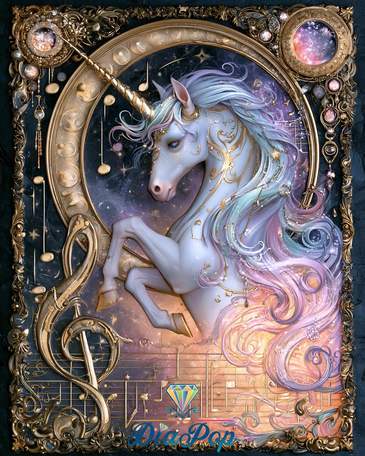 Diamond Painting - Shiny Unicorn - Galaktische Einhornsinfonie [Digital]