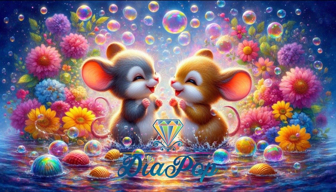 Diamond Painting - Tinkerangie - Mäusezauber im Blütenmeer [Digital]