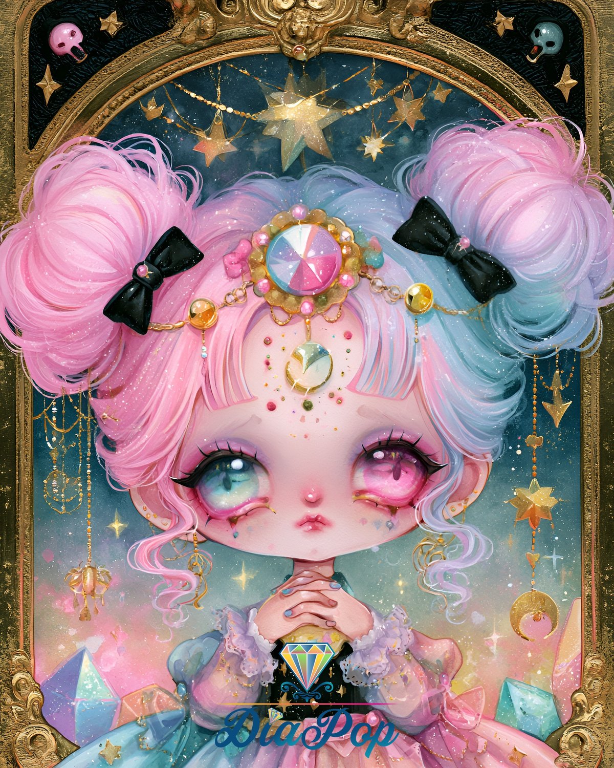 Diamond Painting - Shiny Unicorn - Sternenprinzessin der Pastellträume [Digital]