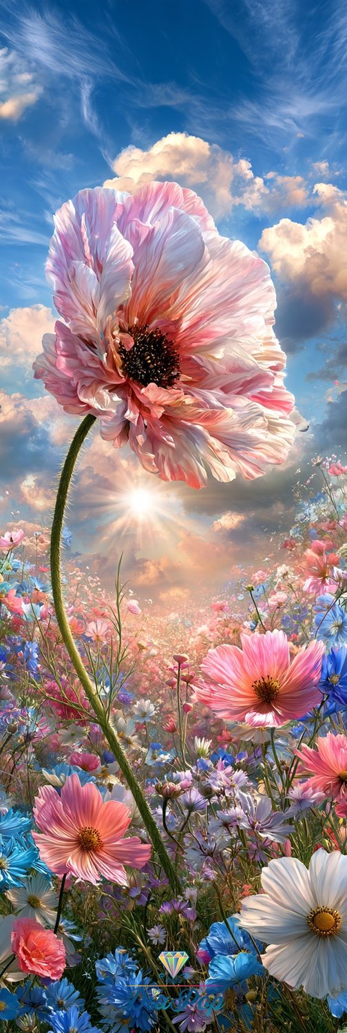 Diamond Painting - Elly_A.I - Himmelsblüte im Morgenlicht [Digital]