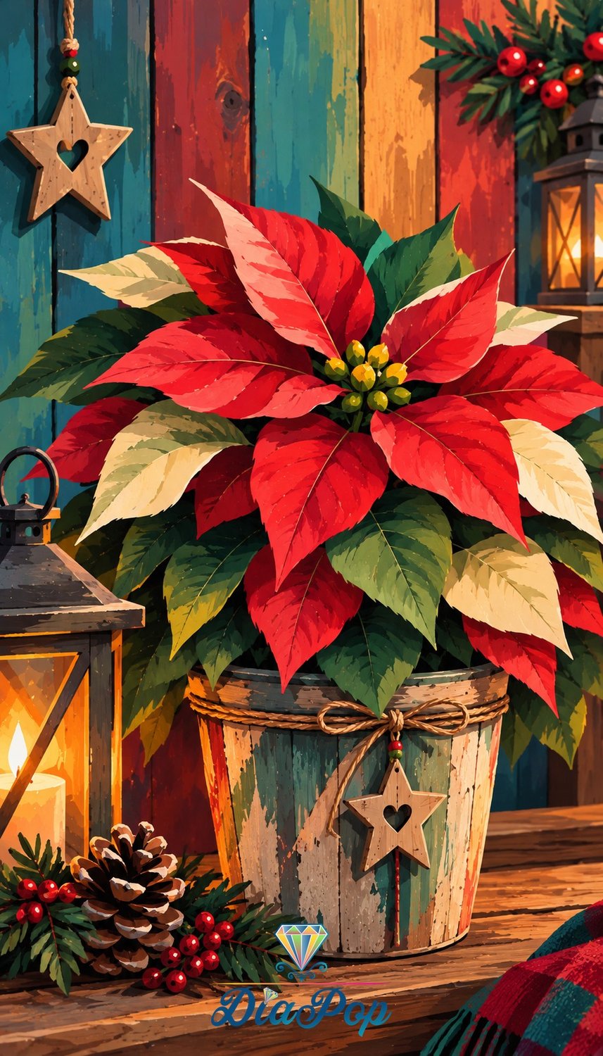 Diamond Painting - Tiki Diamonds - Weihnachtsstern im Lichterglanz [Digital]