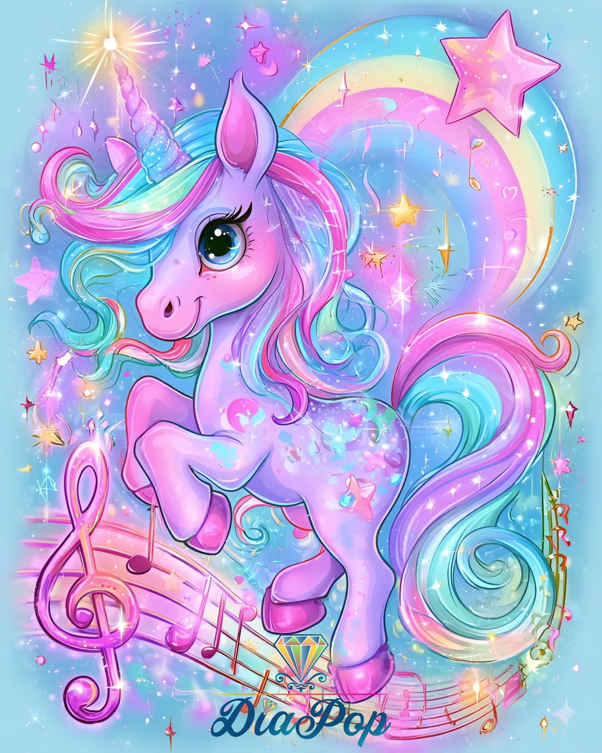 Diamond Painting - Shiny Unicorn - Glitzernde Einhornsinfonie [Digital]
