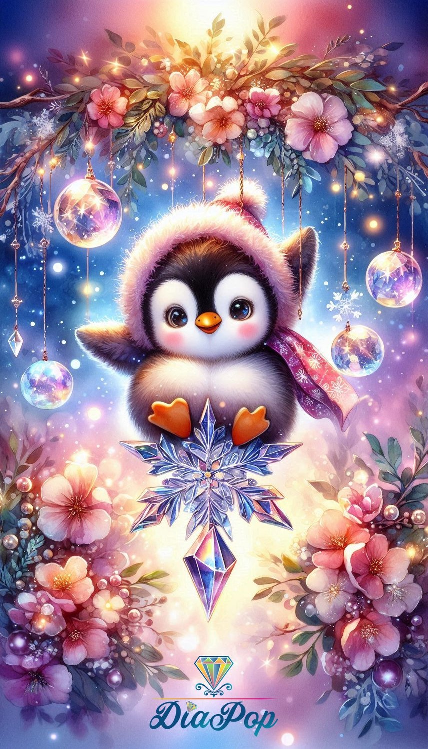 Diamond Painting - Tinkerangie - Pinguinchen im Kristallglanz [Digital]