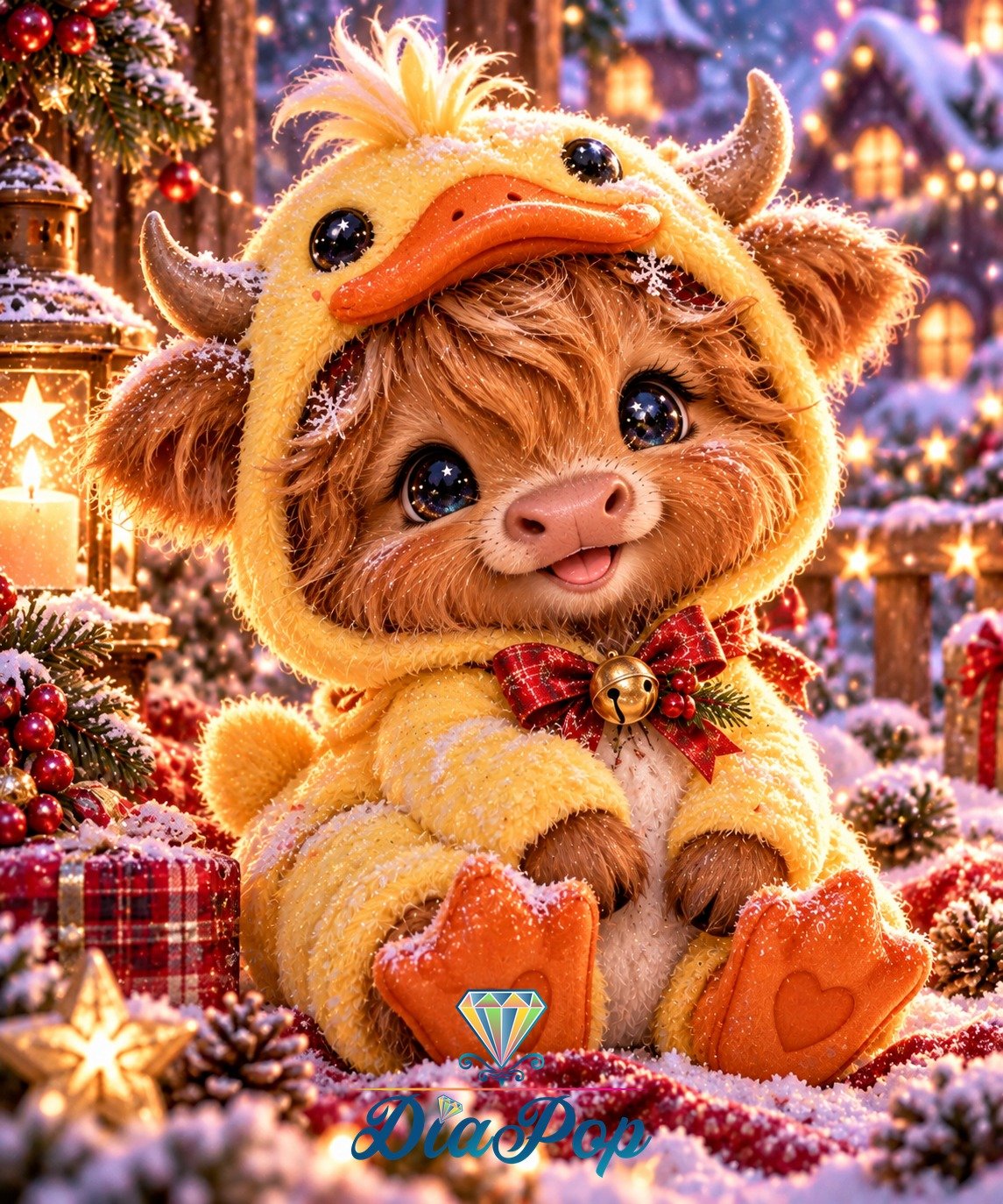 Diamond Painting - Tinkerangie - Zuckersüßes Kälbchen im Entchenkostüm [Digital]