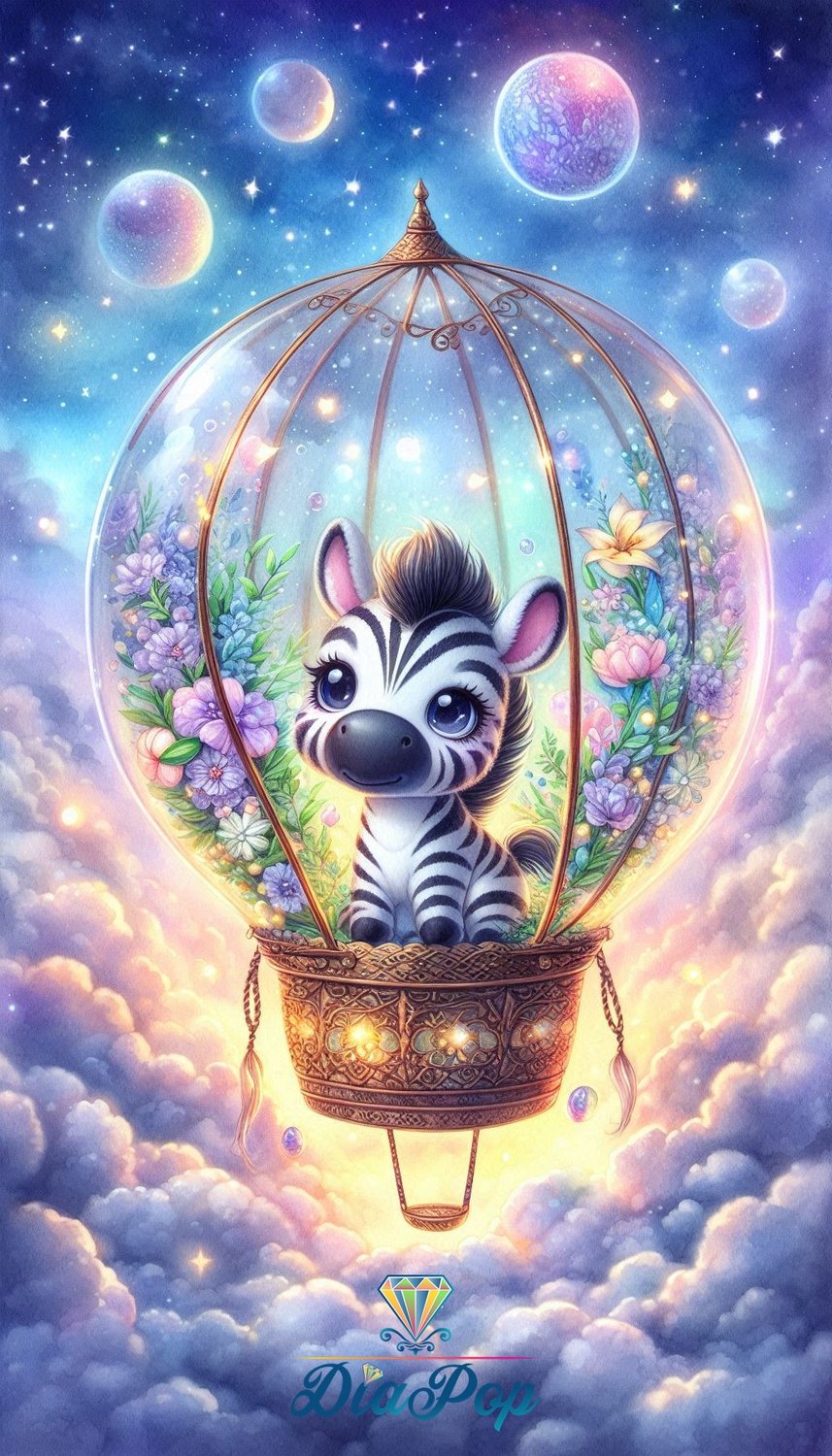 Diamond Painting - Tinkerangie - Sternenreise des Babyzebras [Digital]