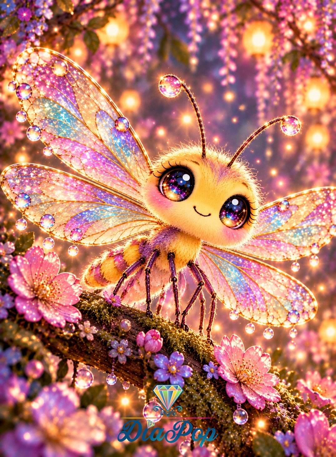 Diamond Painting - Tinkerangie - Zauberbiene im Blütenlicht [Digital]