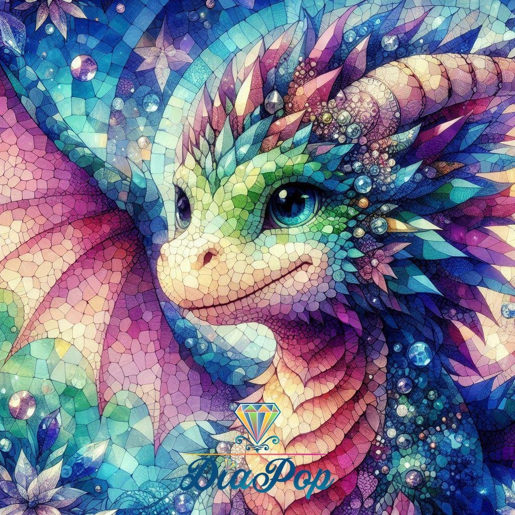 Diamond Painting - Tinkerangie - Funkelnder Regenbogendrache [Digital]