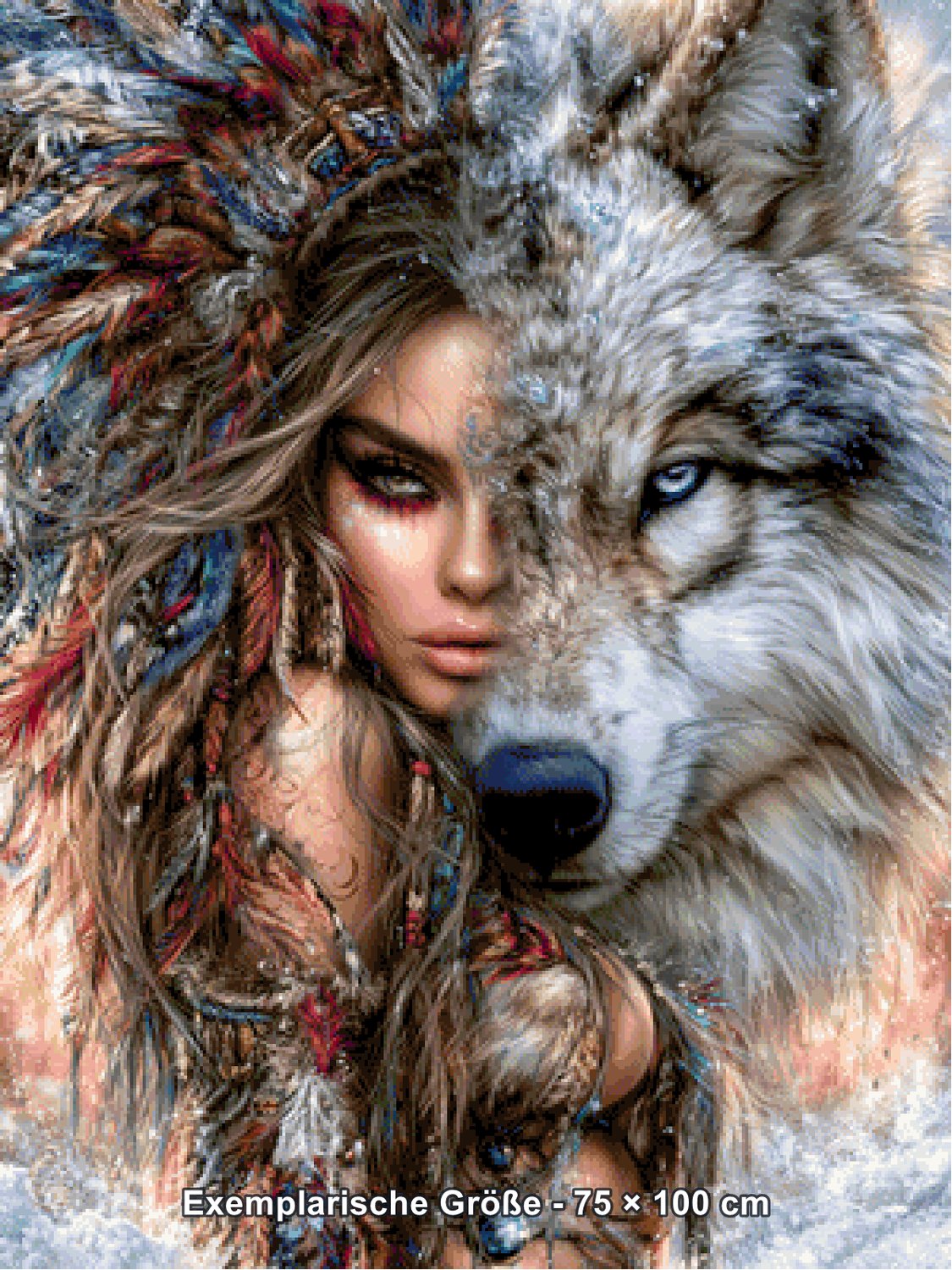 Diamond Painting - Elly_A.I - Zwei Seelen ein Blick [Digital] - Rendering einer exemplarischen Größe
