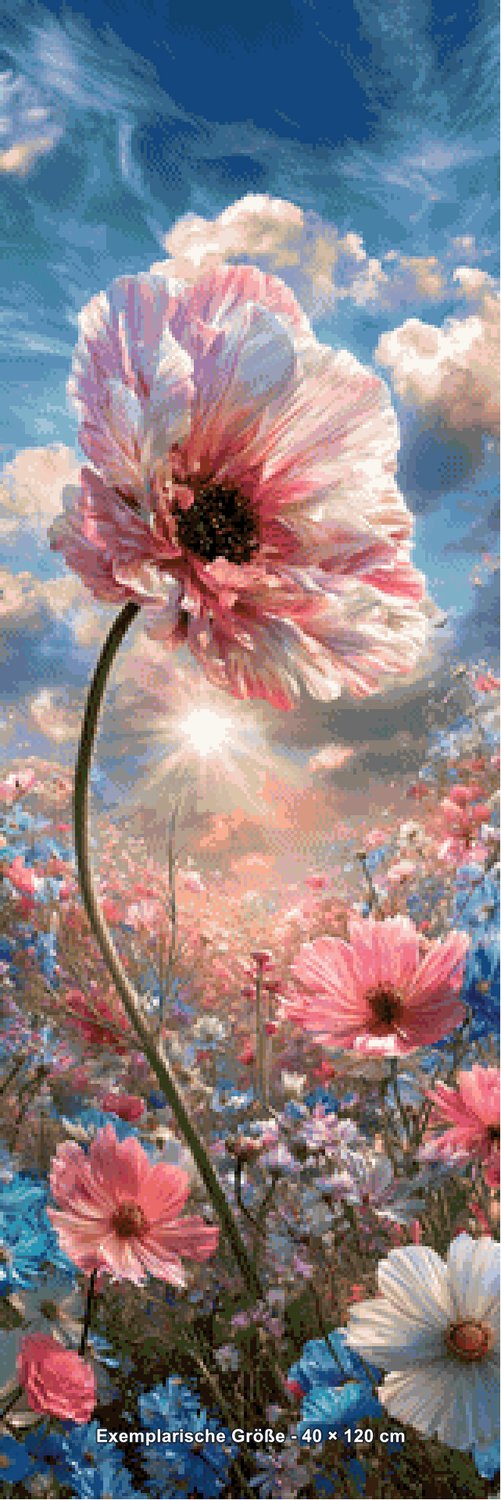 Diamond Painting - Elly_A.I - Himmelsblüte im Morgenlicht [Digital] - Rendering einer exemplarischen Größe