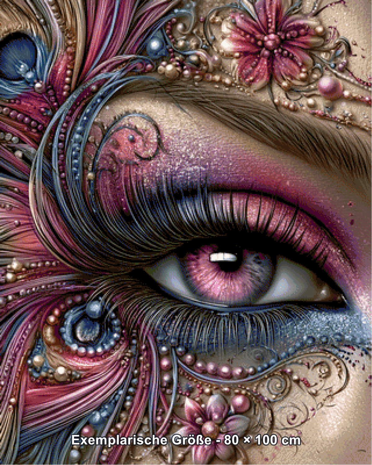 Diamond Painting - Elly_A.I - Verzaubertes Juwelenauge [Digital] - Rendering einer exemplarischen Größe
