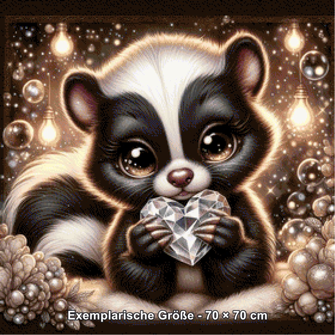 Diamond Painting - Tinkerangie - Funkelpfote mit Diamantherz [Digital] - Rendering einer exemplarischen Größe