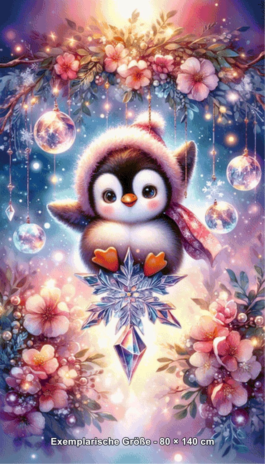 Diamond Painting - Tinkerangie - Pinguinchen im Kristallglanz [Digital] - Rendering einer exemplarischen Größe