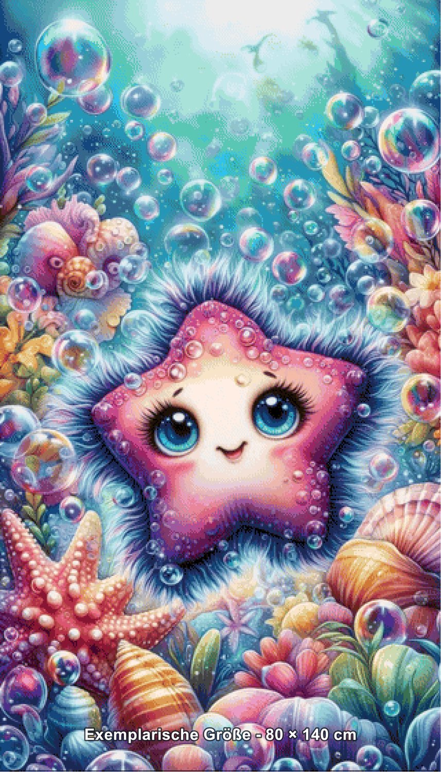 Diamond Painting - Tinkerangie - Seesternchen im Blubberparadies [Digital] - Rendering einer exemplarischen Größe