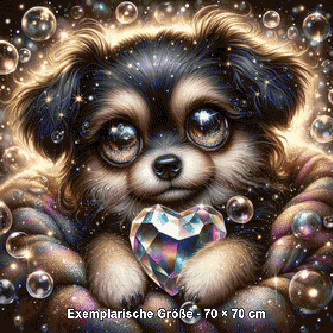 Diamond Painting - Tinkerangie - Sternenaugen und Kristallherz [Digital] - Rendering einer exemplarischen Größe