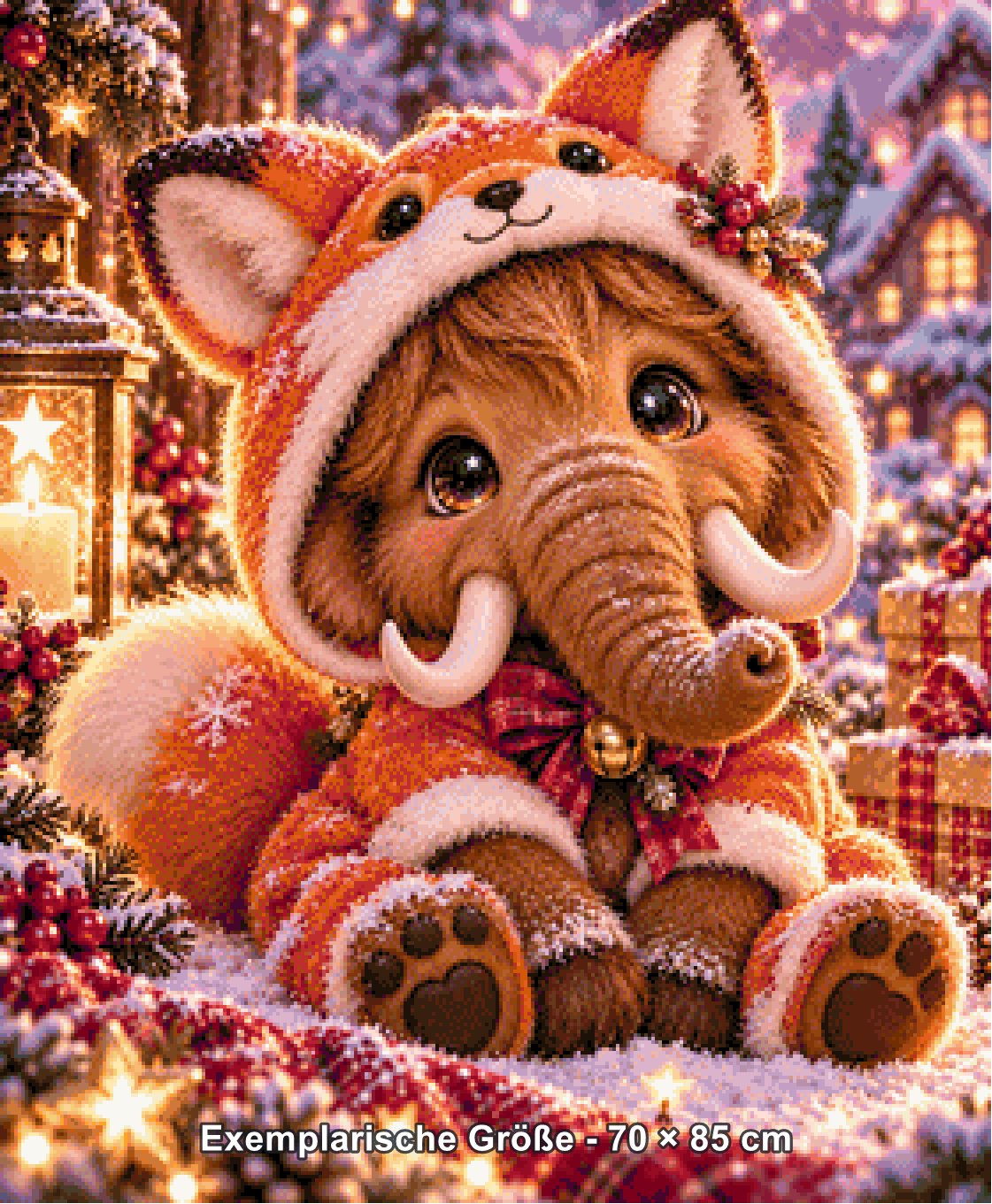 Diamond Painting - Tinkerangie - Weihnachtszauber im Fuchspelz [Digital] - Rendering einer exemplarischen Größe