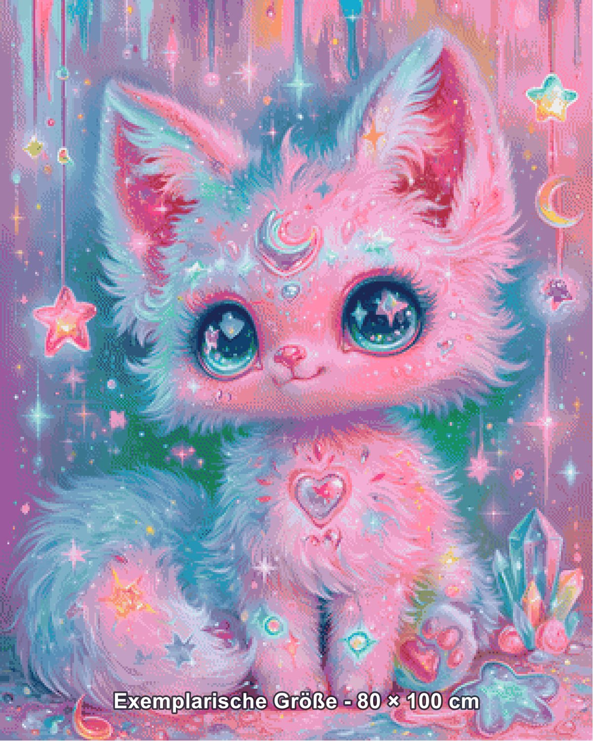 Diamond Painting - Shiny Unicorn - Kristallmond Kätzchen [Digital] - Rendering einer exemplarischen Größe